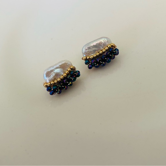 Elegant Luxury Freshwater Baroque Pearl Earrings Beaded Earrings - Picture 3 of 3